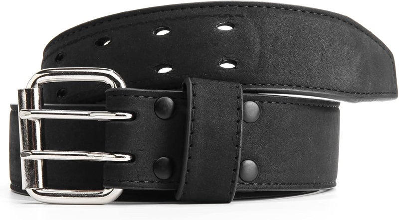 DALAYEA Big & Tall Belt for Mens 56"-80" Genuine Leather Belt Reinforced Strap Extra Long Belts for Casual Work Jean - Image 1